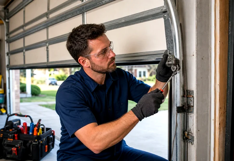 After garage door repair Denton TX completed service