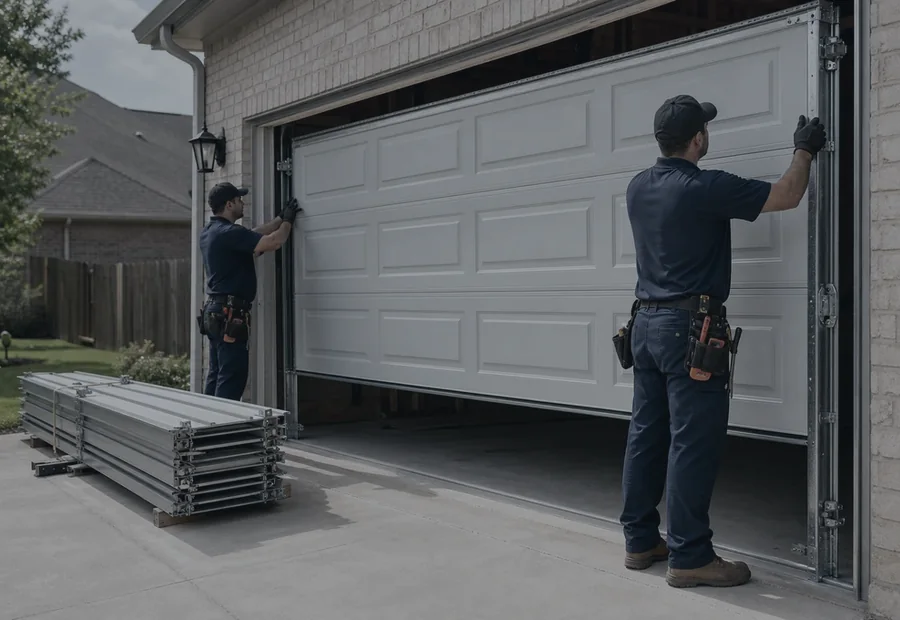 Before garage door repair Denton TX service inspection