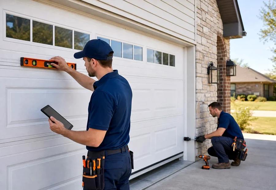 After garage door repair Denton TX completed service