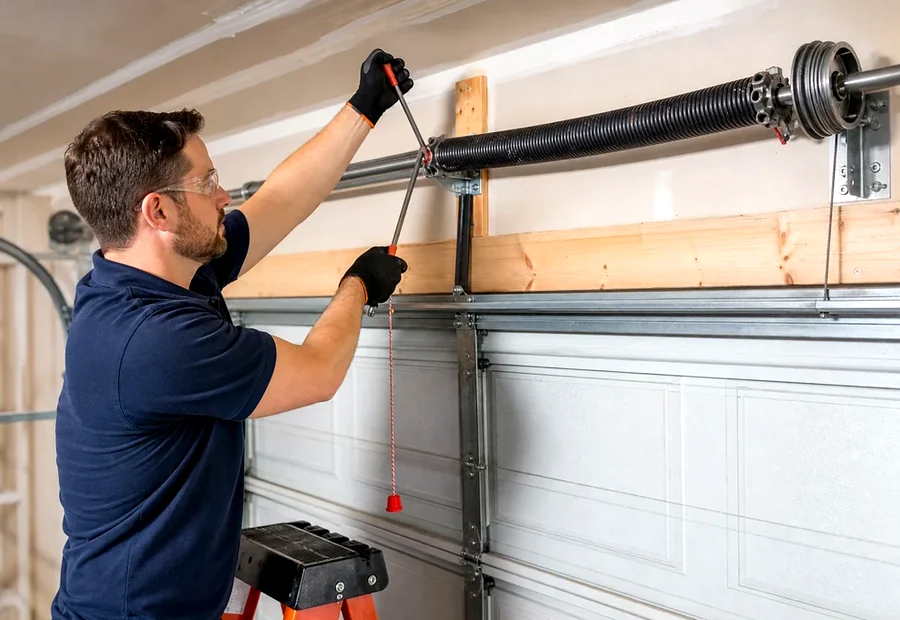 After garage door repair Denton TX completed service
