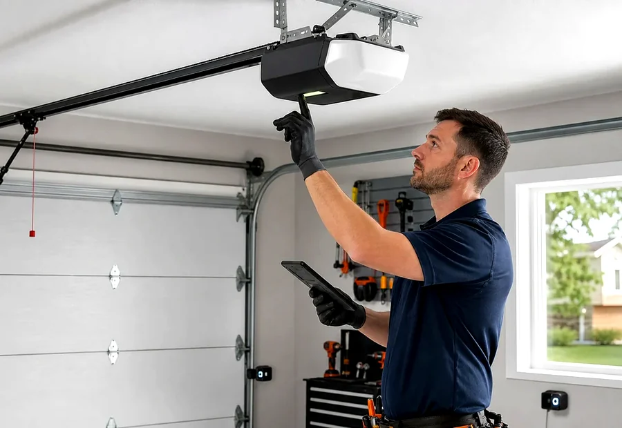 After garage door repair Denton TX completed service